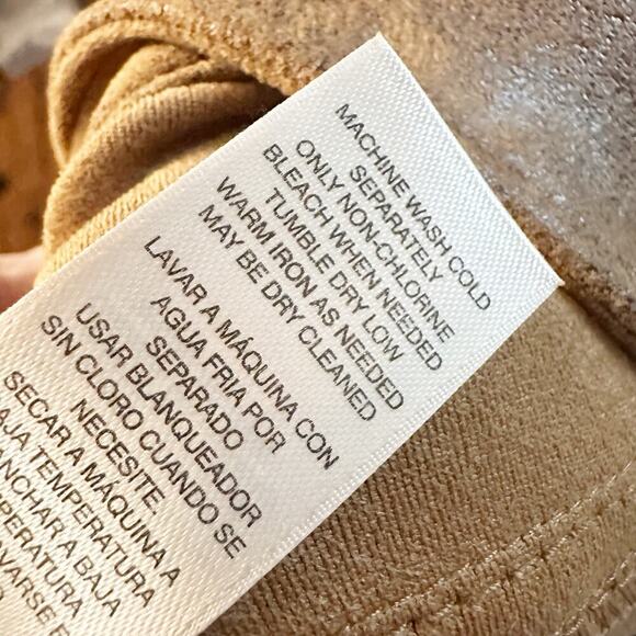 Chico’s Size 1.5 Soft Faux Suede Tan Brown Pull-on Pants Women's Size 10 - Picture 12 of 15